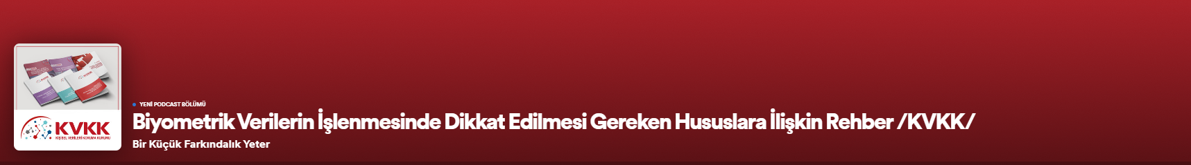 Podcast Kanalımızda Biyometrik Verilerin İşlenmesinde Dikkat Edilmesi Gereken Hususlara İlişkin Rehberi Seslendirdik.